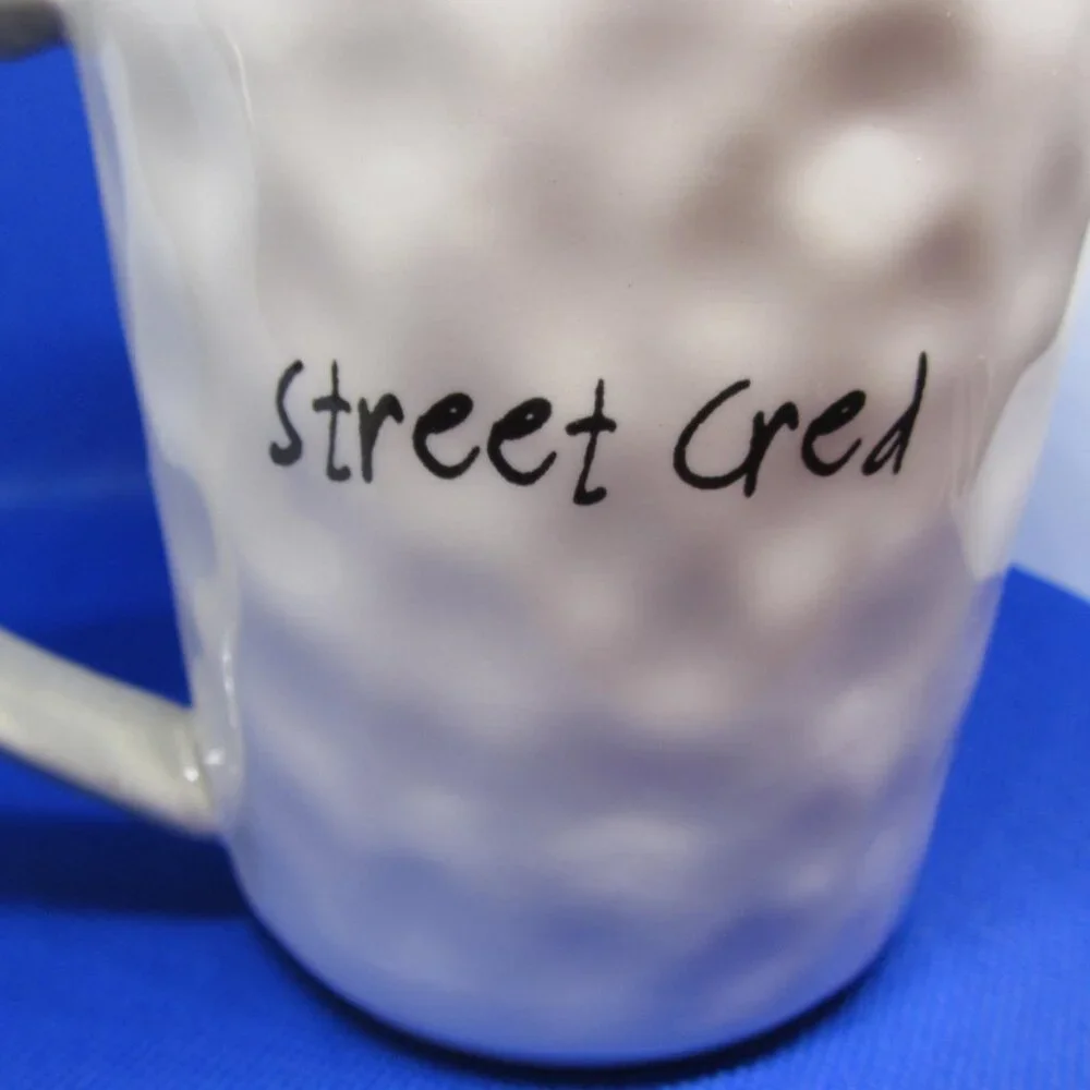 *BOGO mugs* 20 oz pier 1 street cred tattoed rhino mug ironstone (W3378)
